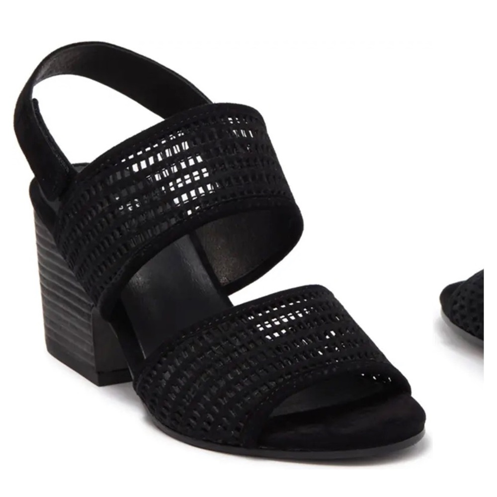 Eileen Fisher Black Block Heel Sandals